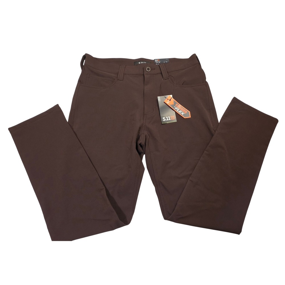 5.11 Tactical Men Slim Defender-Flex Pant Umber Brown 30x30 Stretch OutdoorNEW